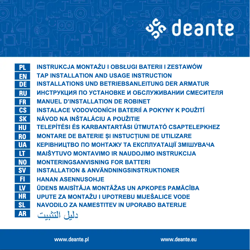 Page 1 de la notice Manuel utilisateur Deante BEZ 026L