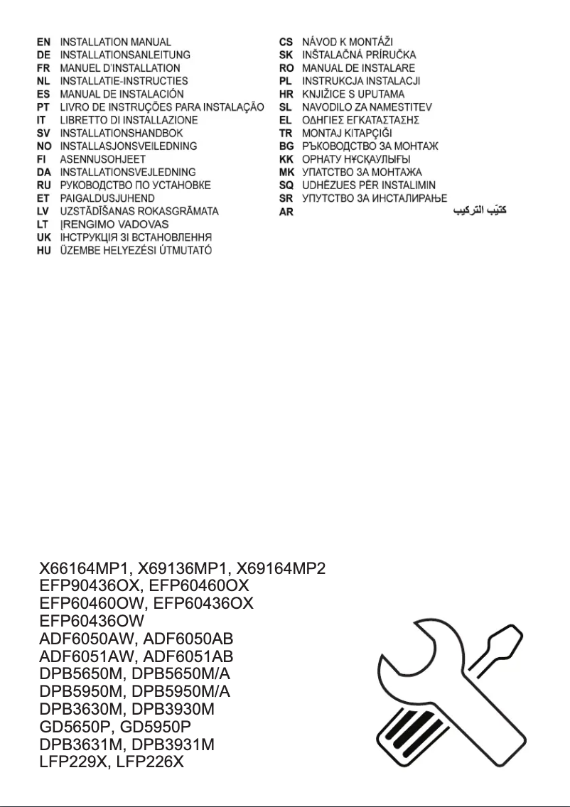Página 1 del manual Guía de instalación Electrolux LFP226X