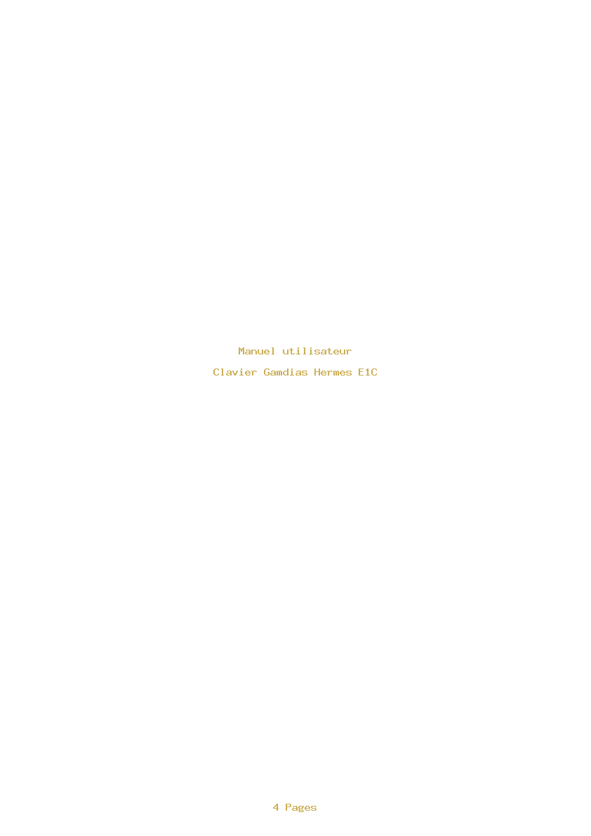 Page 1 de la notice Manuel utilisateur Gamdias Hermes E1C