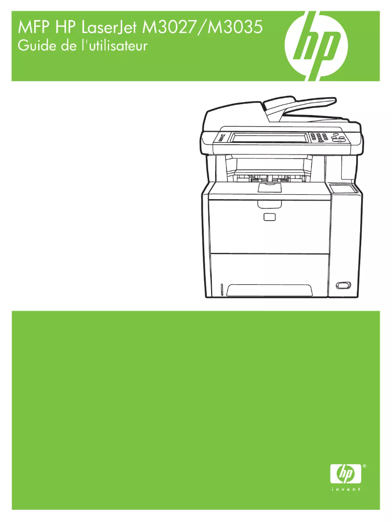 Page 1 de la notice Manuel utilisateur HP LaserJet M3027