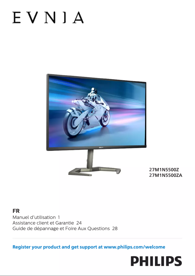 Page n°1 - Manuel utilisateur Philips 27M1N5500ZA