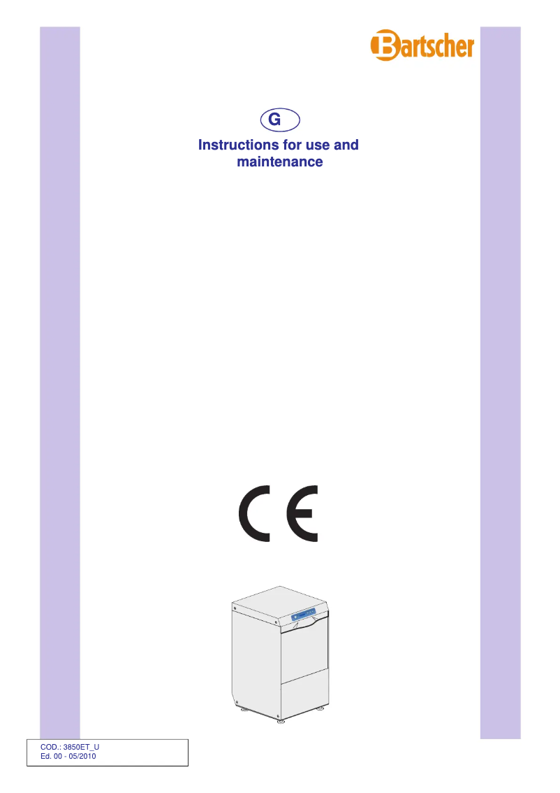 Page 1 de la notice Manuel utilisateur Bartscher Deltamat TFG 7400eco