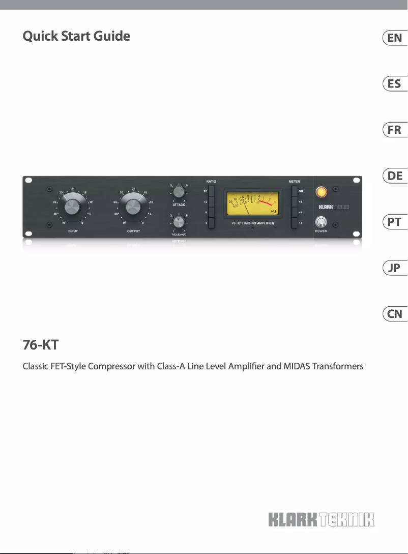 Página 1 del manual Manual de usuario Klark Teknik 76-KT