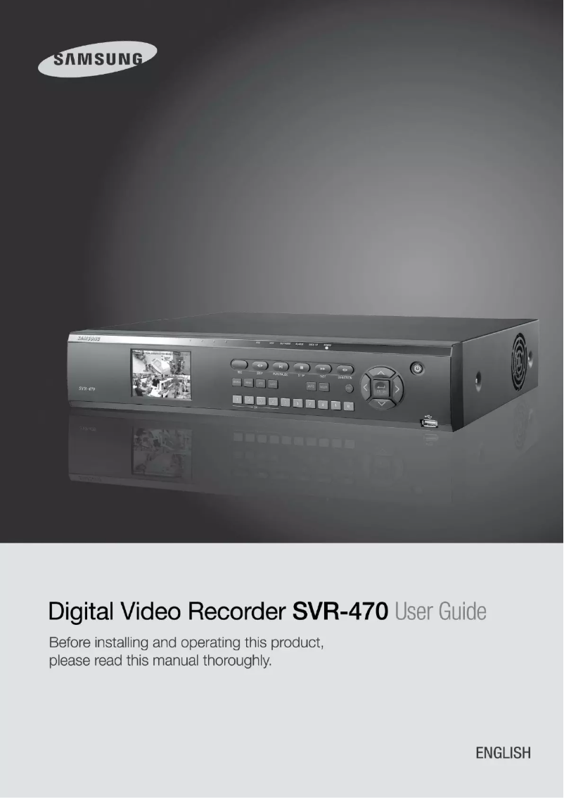 Page 1 de la notice Manuel utilisateur Hanwha SVR-470