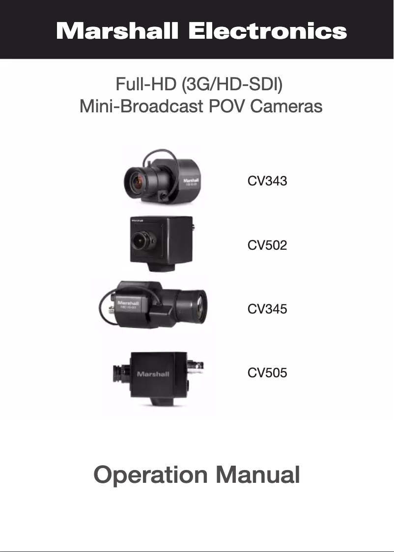 Page 1 de la notice Manuel utilisateur Marshall CV343-CSB