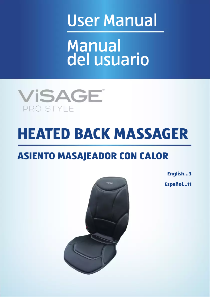 Page 1 de la notice Manuel utilisateur Visage Heated Massager E7264