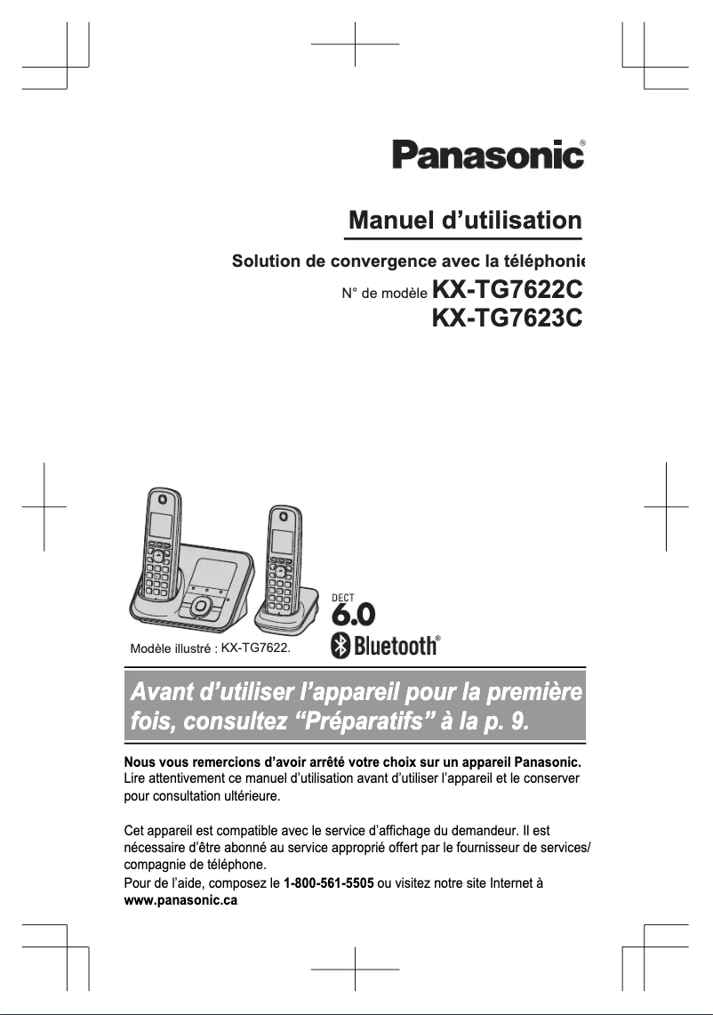 Página 1 del manual Manual de usuario Panasonic KX-TG7623