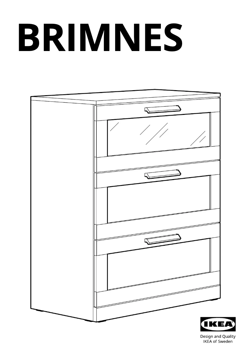 Page 1 de la notice Manuel utilisateur Ikea BRIMNES 003.920.41