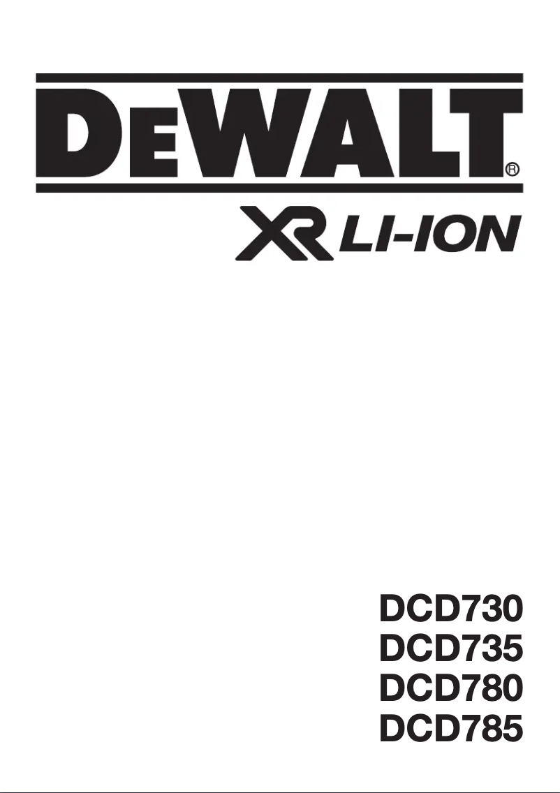 Page 1 de la notice Manuel utilisateur DeWalt DCD780C2