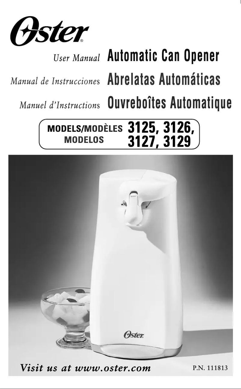 Page 1 de la notice Manuel utilisateur Oster 3125