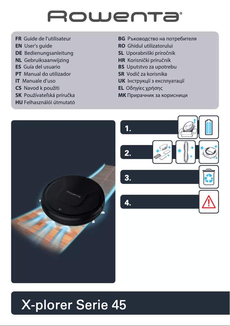 Page 1 de la notice Manuel utilisateur Rowenta X-Plorer Serie 45 RR8225WH