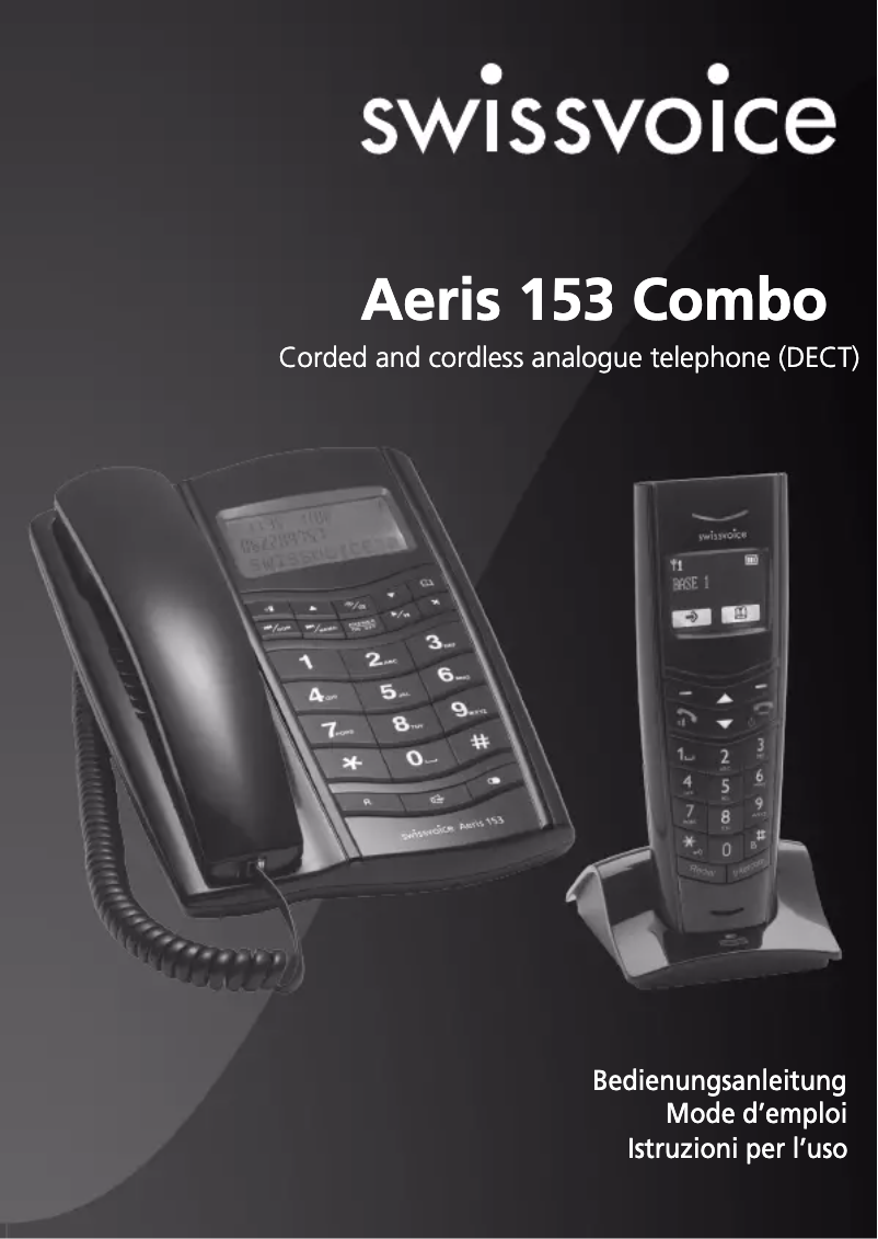 Imagen de la primera página del manual del dispositivo Aeris 153 Combo