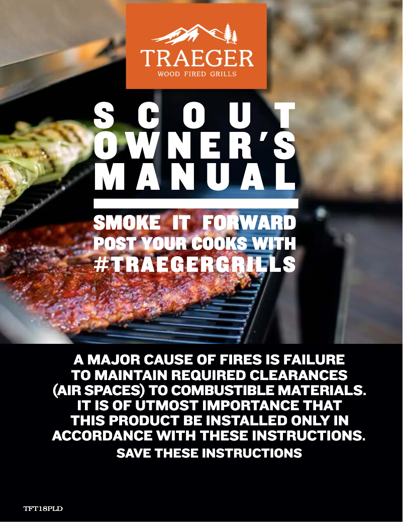 Page 1 of the manual User Manual Traeger Scout
