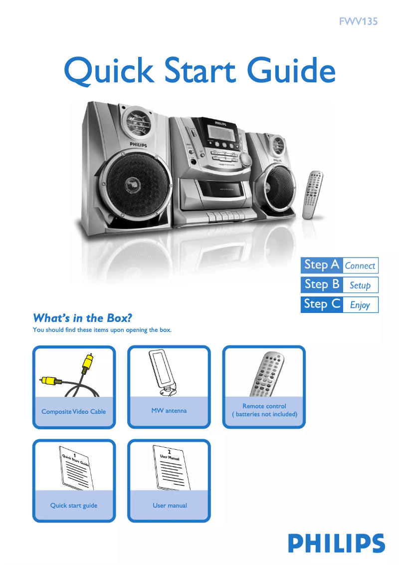 Página 1 del manual Guía de inicio rápido Philips FWV135