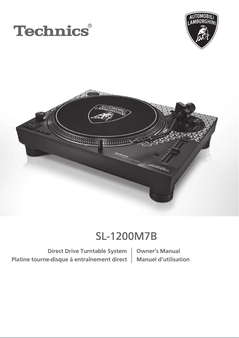 Page 1 de la notice Manuel utilisateur Technics SL-1200M7B
