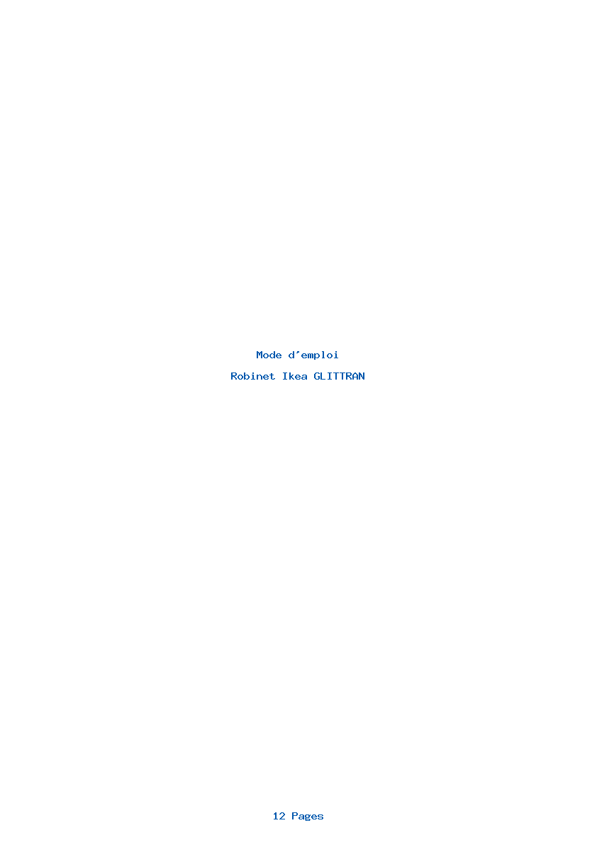Page 1 de la notice Mode d'emploi Ikea GLITTRAN