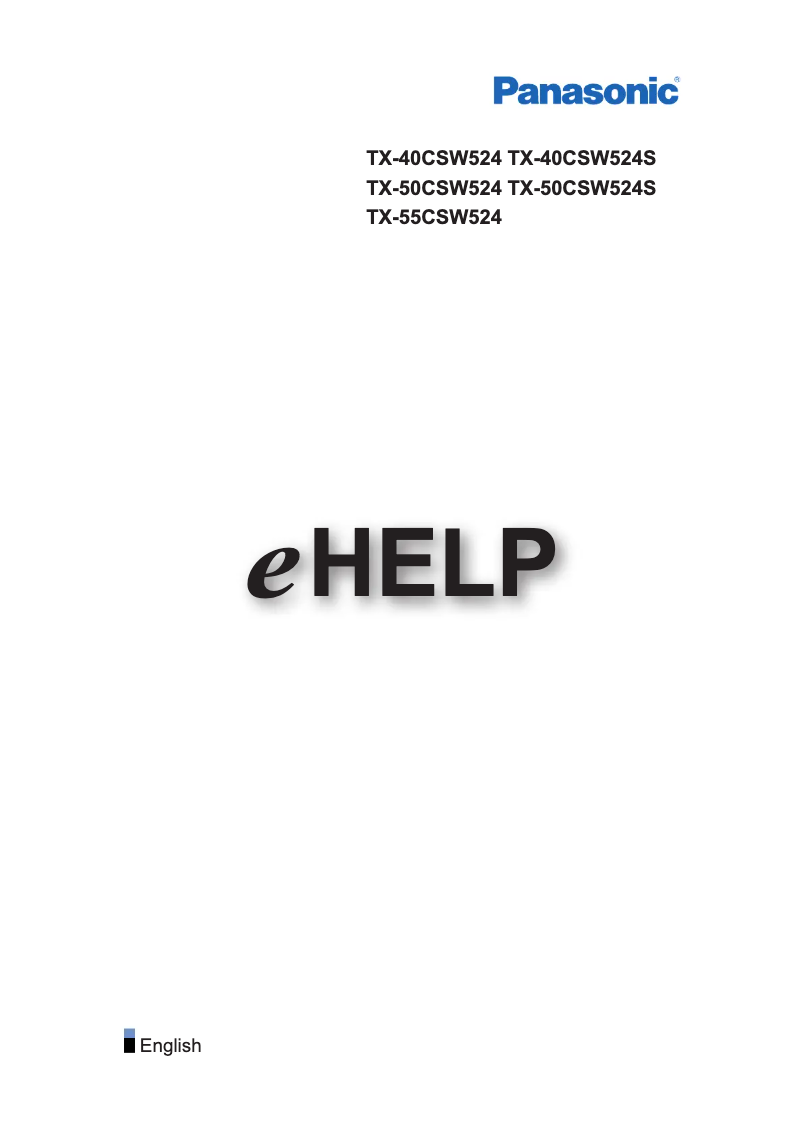 Page 1 of the manual User Manual Panasonic TX-50CSW524