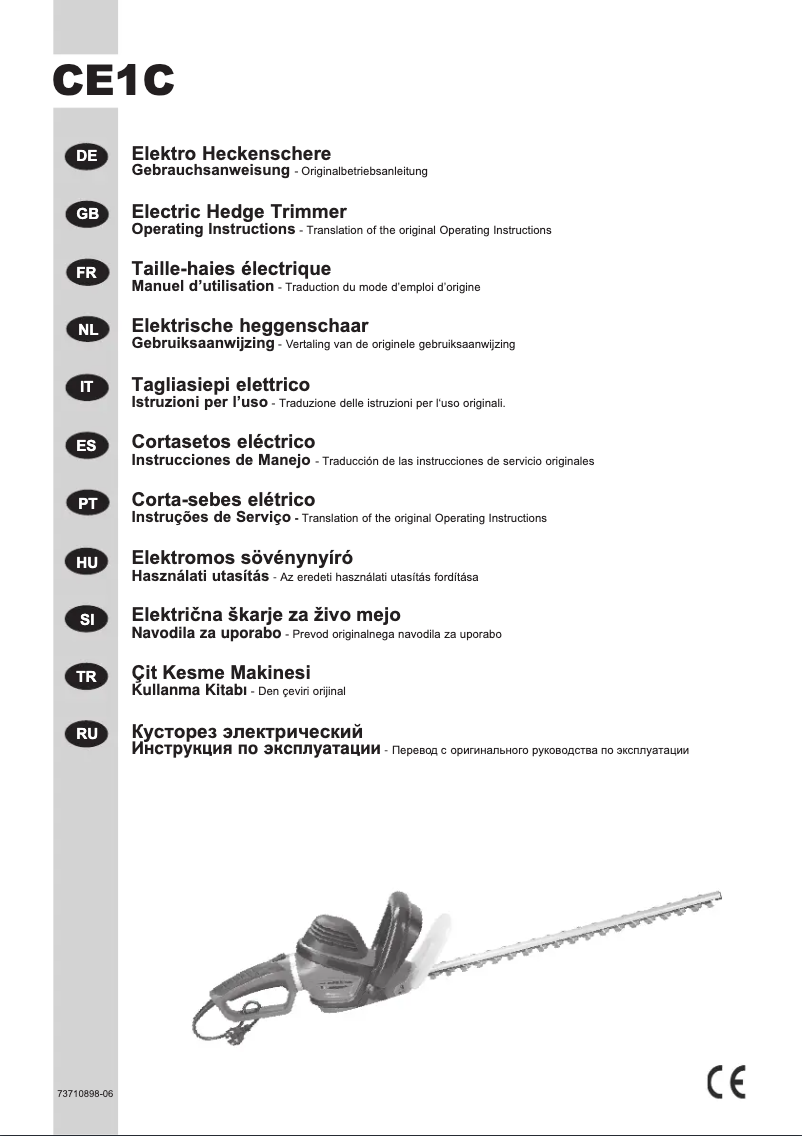Page 1 de la notice Manuel utilisateur Anova CE1C