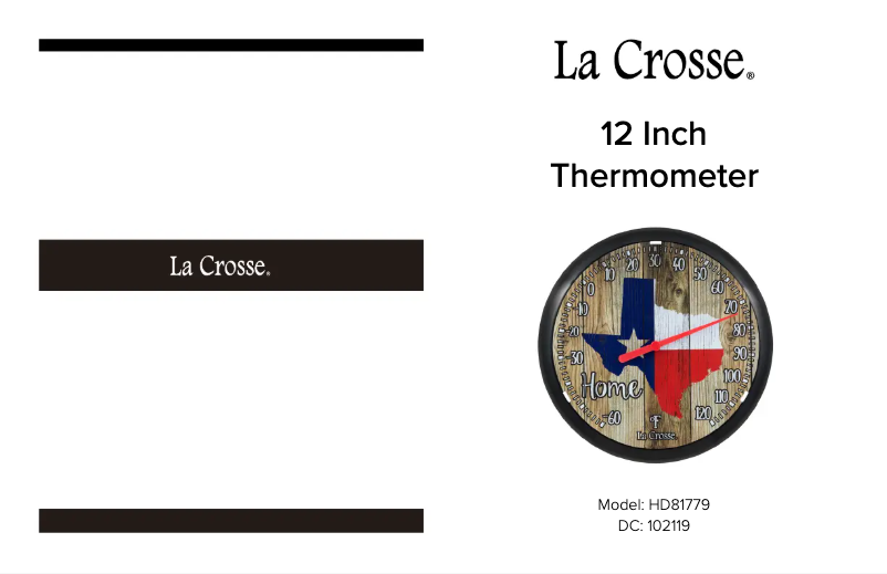 Page 1 of the manual User Manual La Crosse Technology HD81779