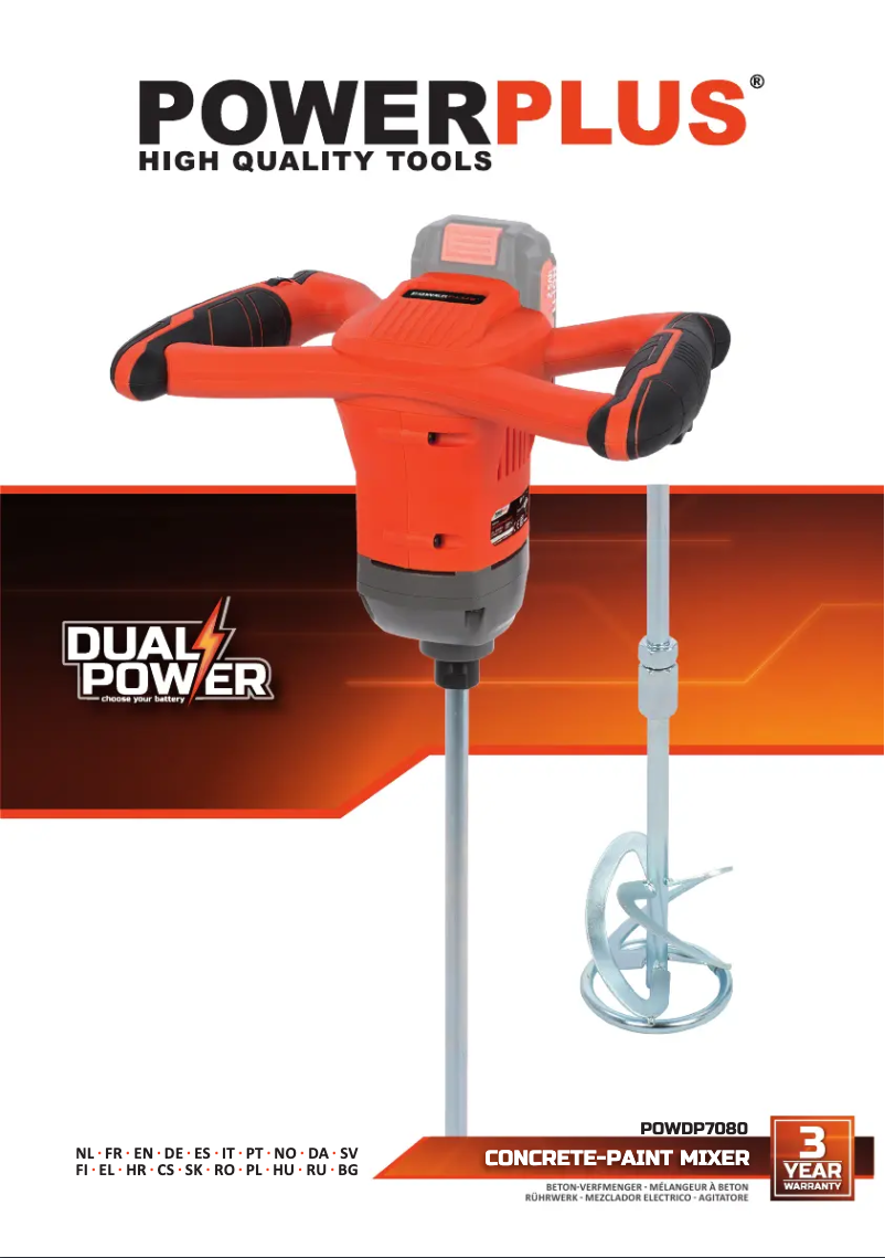 Page 1 de la notice Manuel utilisateur PowerPlus POWDP7080