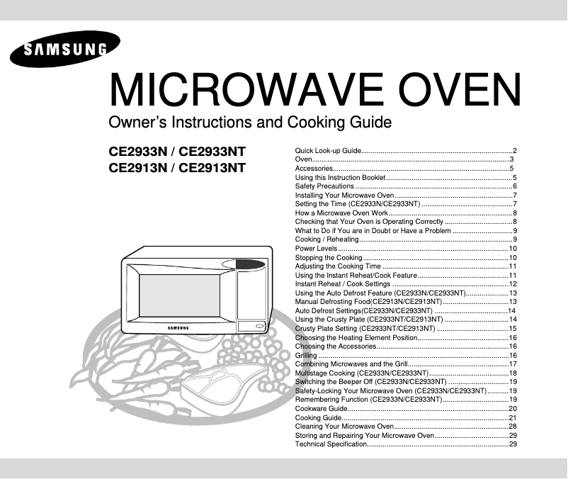 Página 1 del manual Manual de usuario Samsung CE2933N
