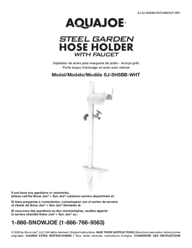 Page 1 of the manual User Manual Aqua Joe SJ-SHSBB-WHT