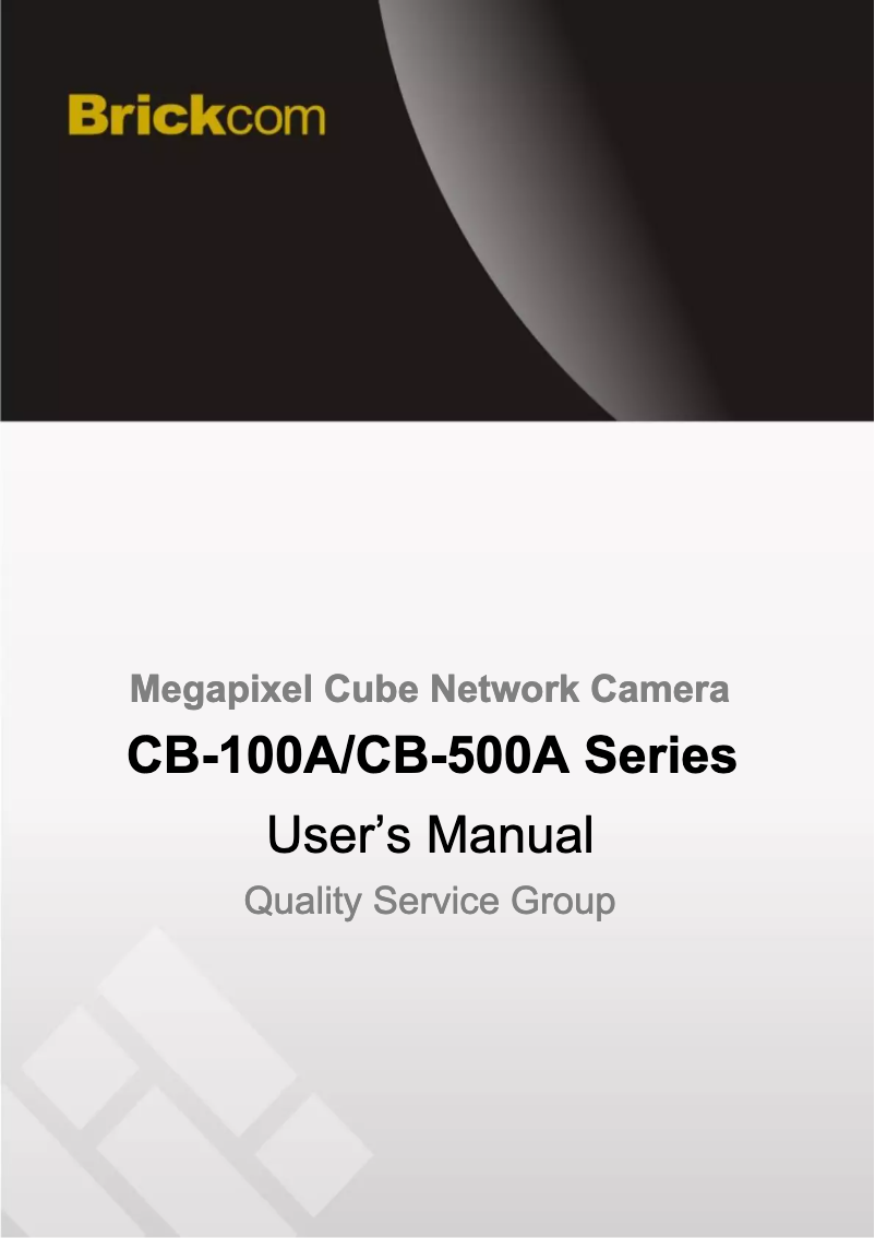 Page 1 of the manual User Manual Brickcom CB-102AP