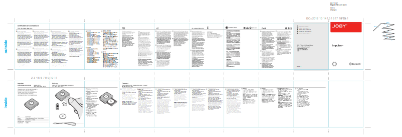 Page 1 de la notice Manuel utilisateur Joby Impulse