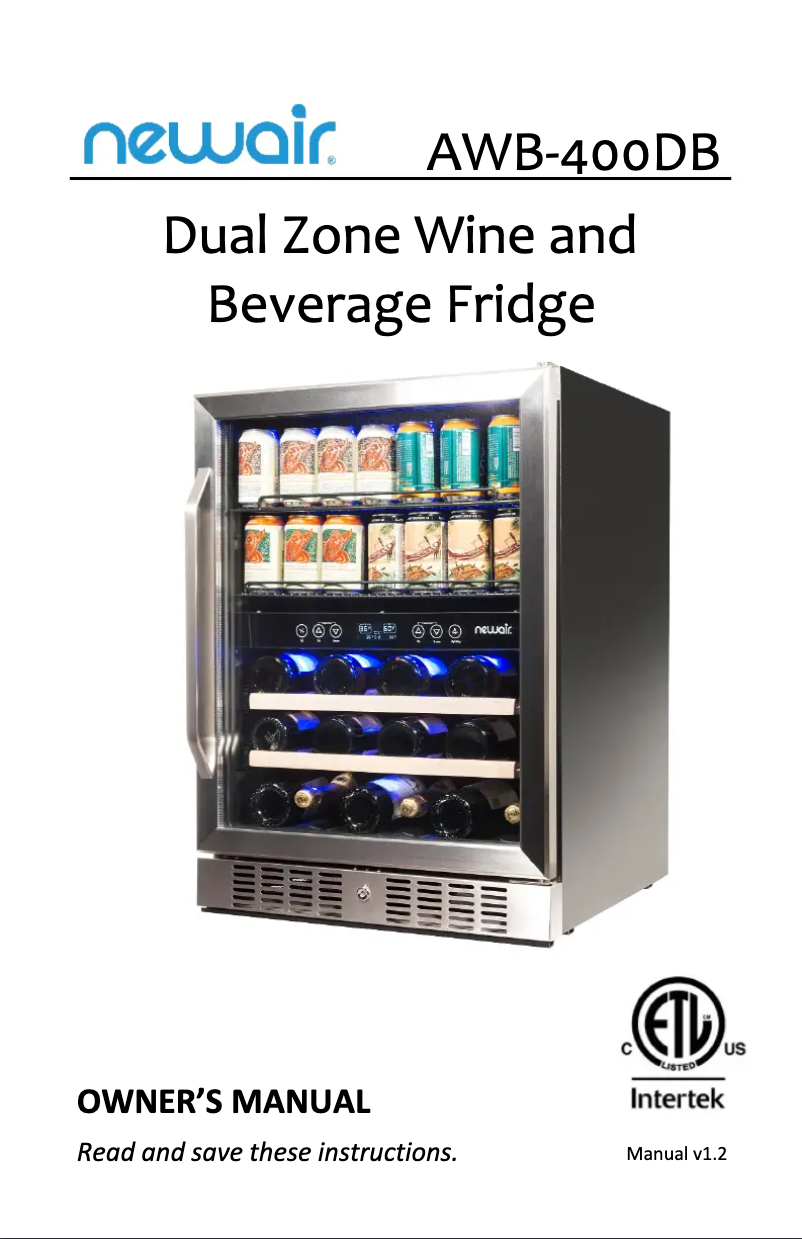 Page 1 de la notice Manuel utilisateur NewAir AWB-400DB