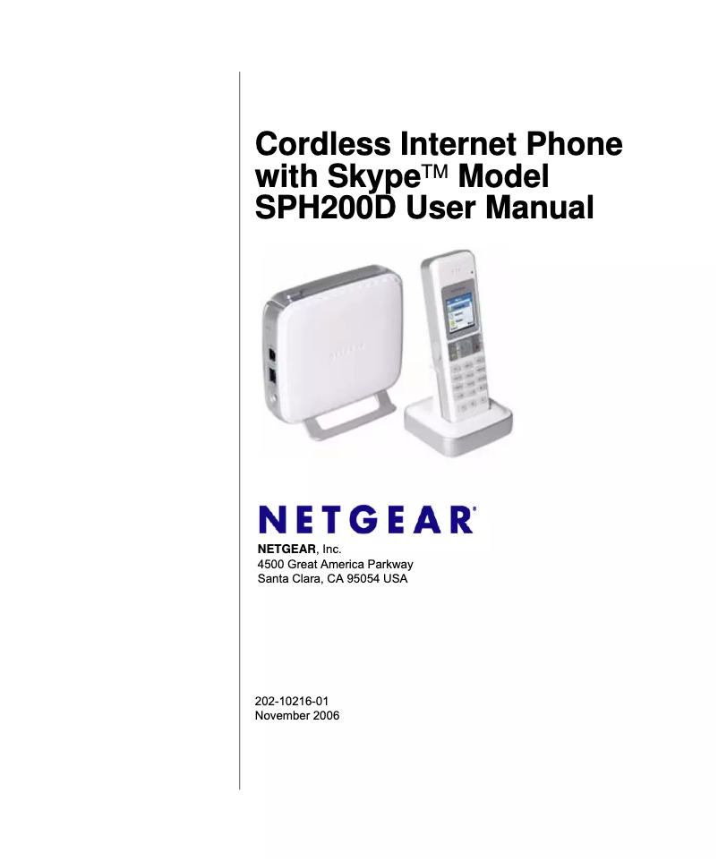 Página nº 1 - Manual de usuario Netgear SPH200D