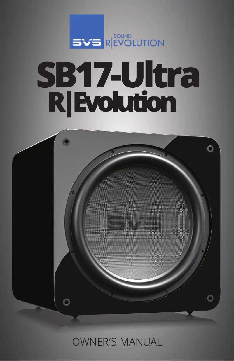 Page 1 de la notice Manuel utilisateur SVS SB17-Ultra R|Evolution