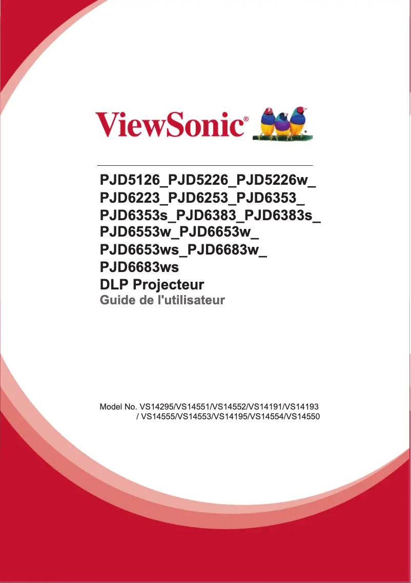 Page 1 de la notice Manuel utilisateur Viewsonic PJD6553w