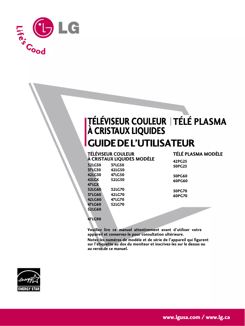 Page 1 de la notice Manuel utilisateur LG 4260