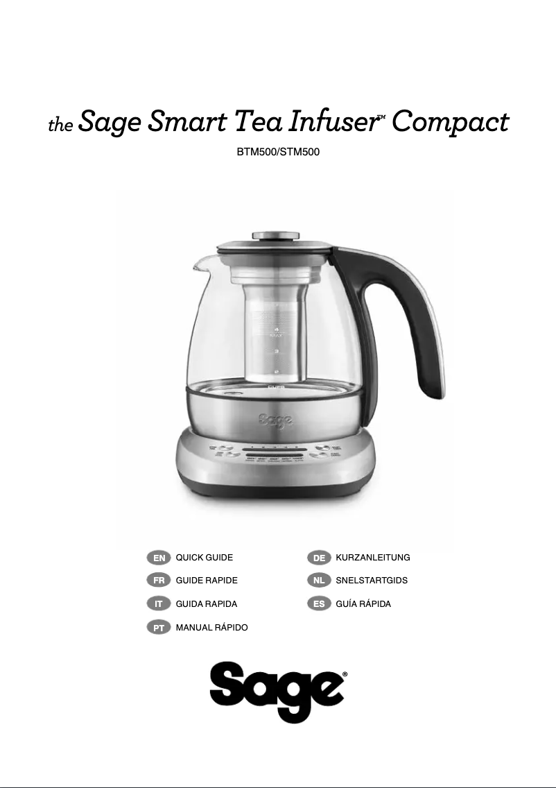 Page 1 de la notice Manuel utilisateur Sage Smart Tea Infuser Compact STM500