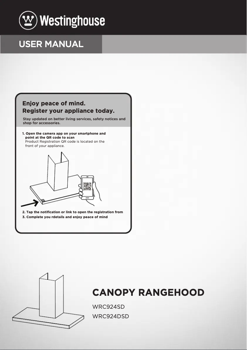 Page 1 de la notice Manuel utilisateur Westinghouse WRC924DSD