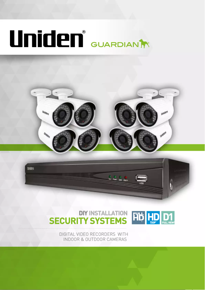 Page 1 de la notice Brochure Uniden GDVR4240