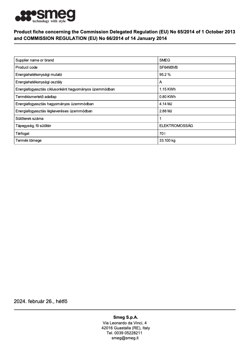 Image de la première page du manuel de l'appareil SF64M3VB