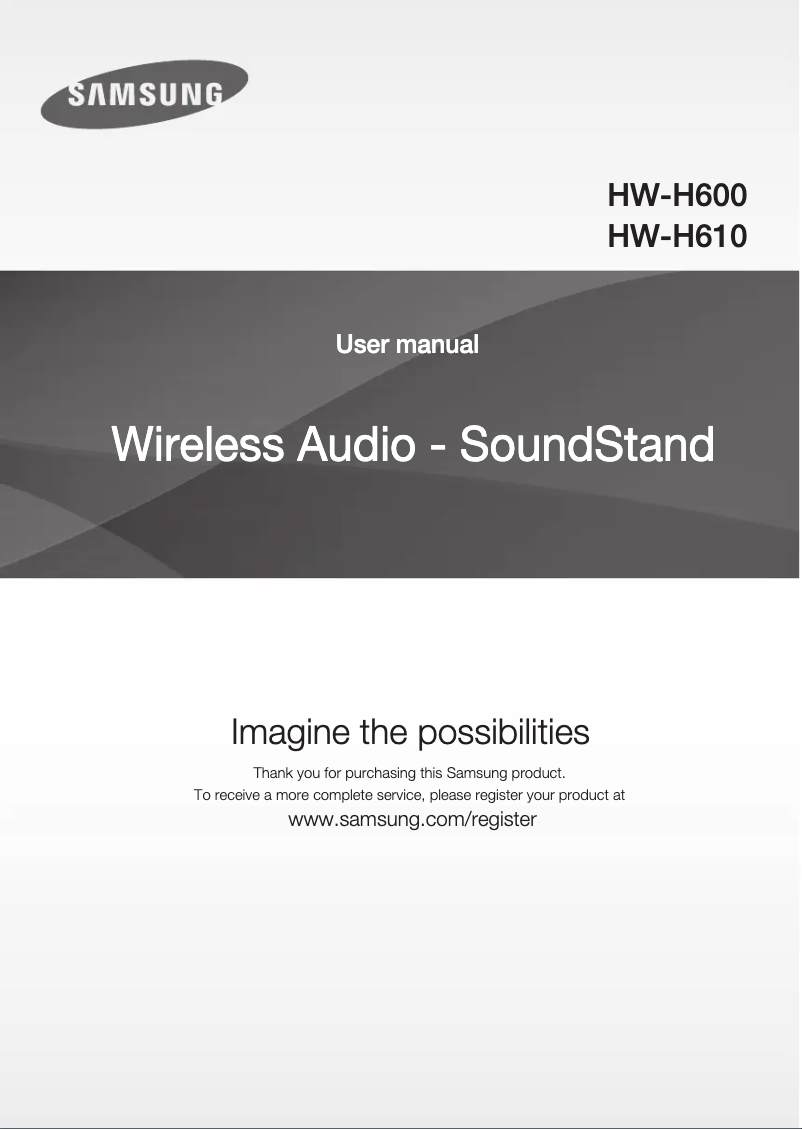 Página 1 del manual Manual de usuario Samsung HW-H600