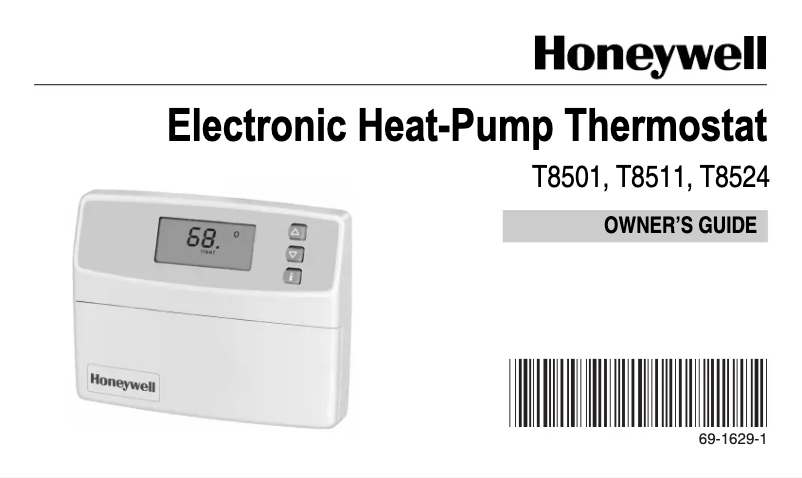 Page 1 de la notice Manuel utilisateur Honeywell T8524