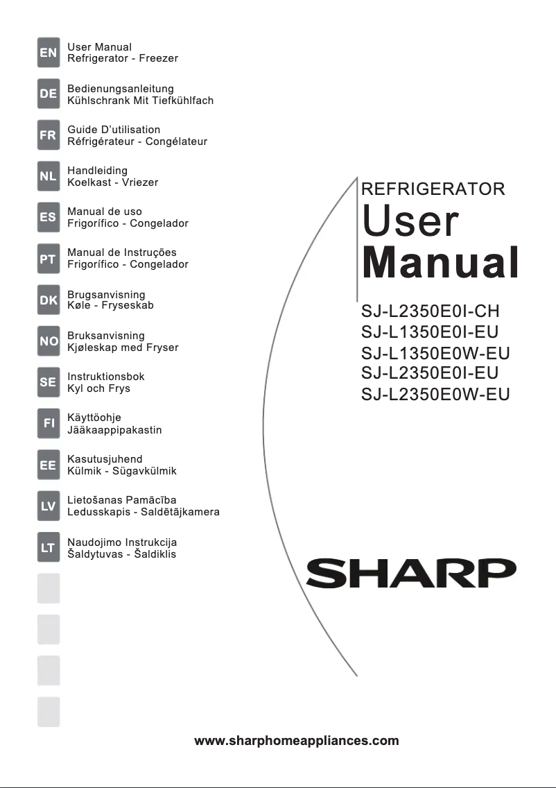 Page 1 de la notice Manuel utilisateur Sharp SJ-L2350E0I-EU