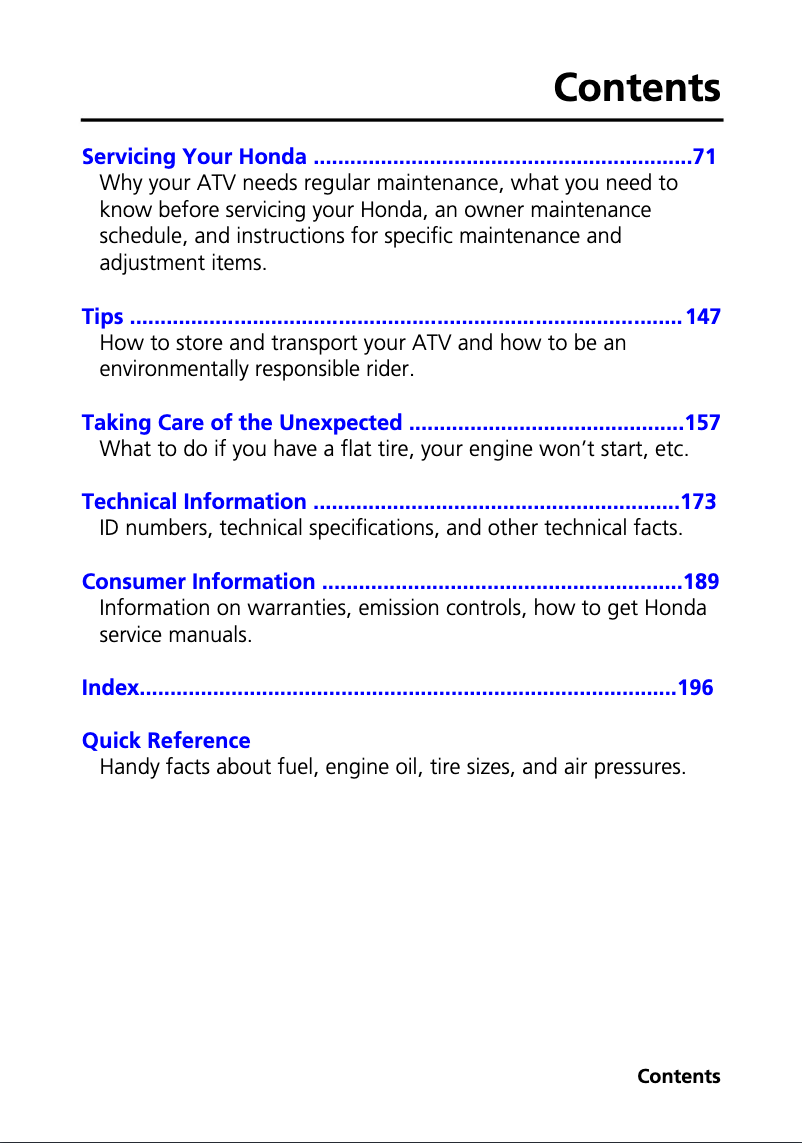 Page 1 de la notice Manuel utilisateur Honda TRX250X (2013)