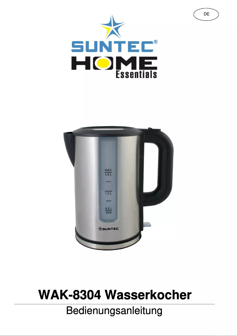 Page 1 de la notice Manuel utilisateur Suntec WAK-8304