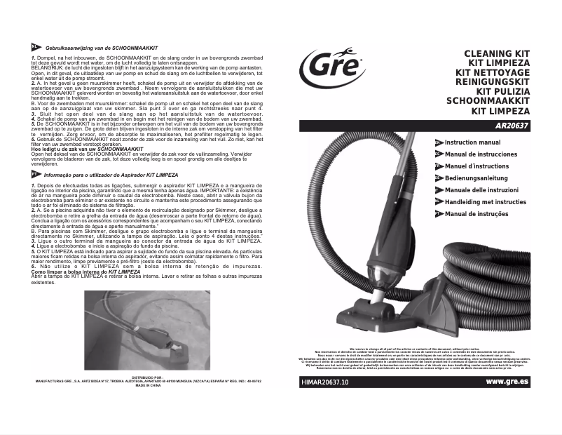 Página 1 del manual Manual de usuario Gre AR20637 (CN)