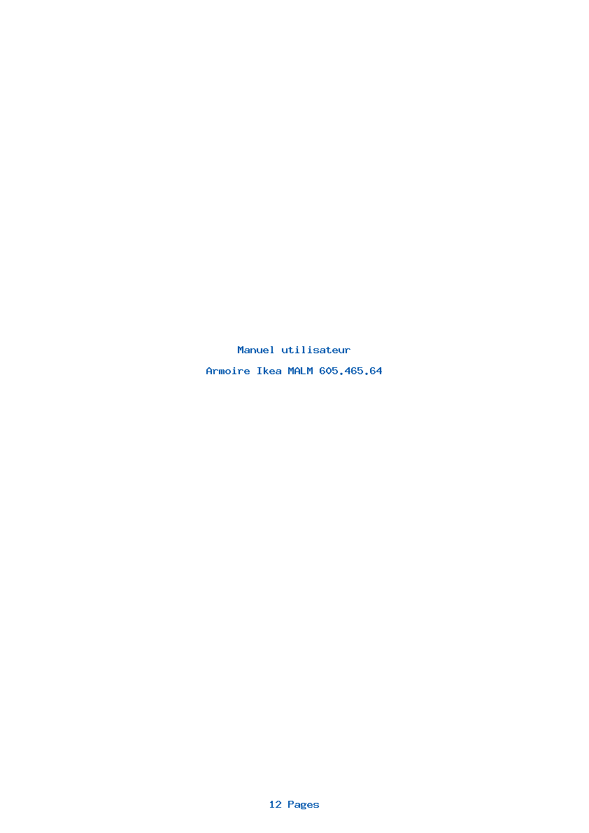 Page 1 de la notice Manuel utilisateur Ikea MALM 605.465.64