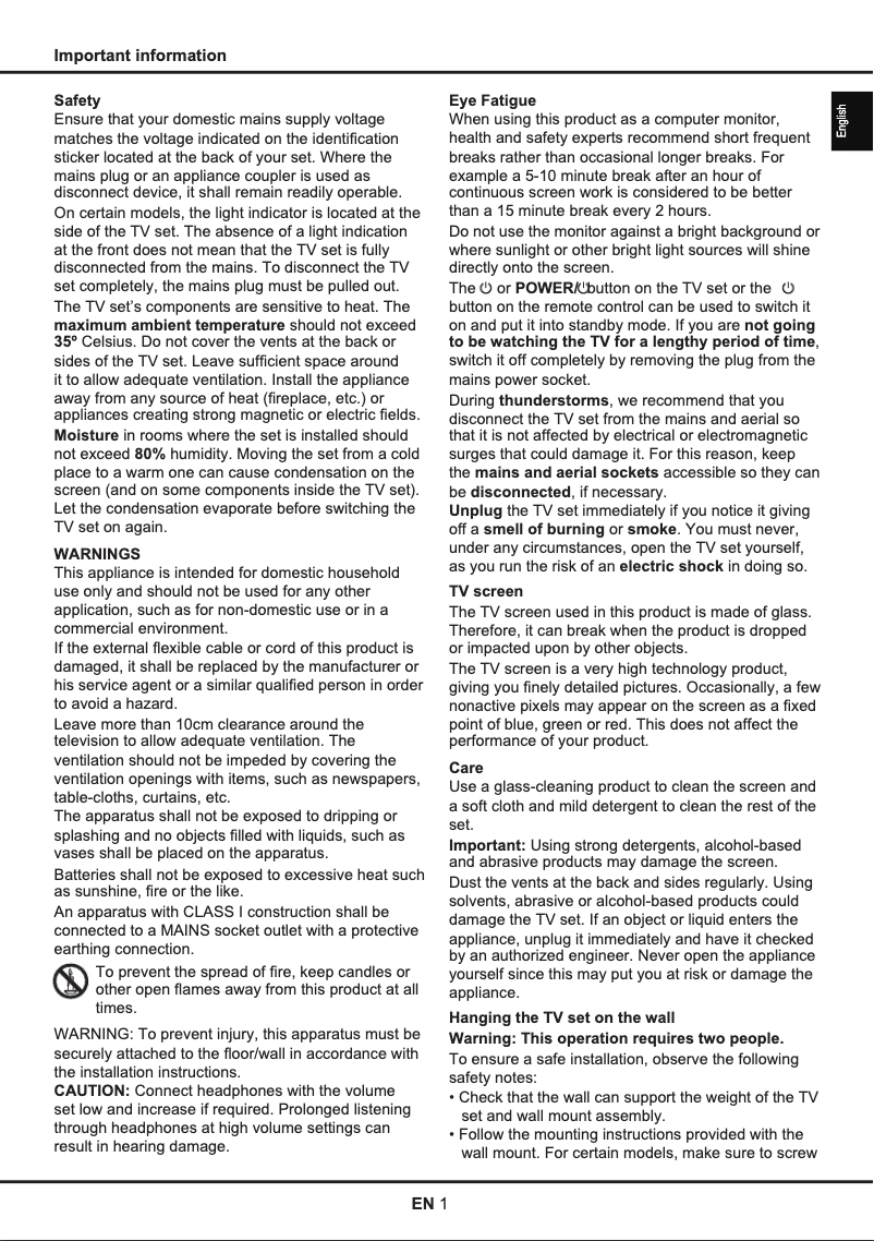 Page 1 de la notice Manuel utilisateur TCL U50S6906