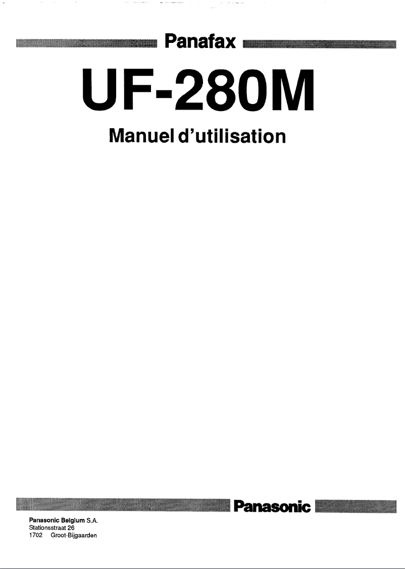 Página 1 del manual Manual de usuario Panasonic Panafax UF-280M