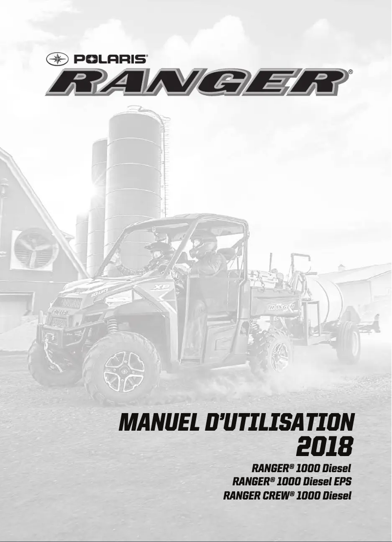 Page 1 de la notice Manuel utilisateur Polaris Ranger Crew 1000 Diesel (2018)