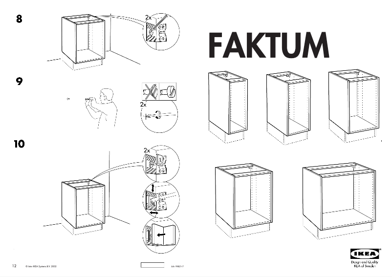 Page 1 de la notice Manuel utilisateur Ikea Faktum