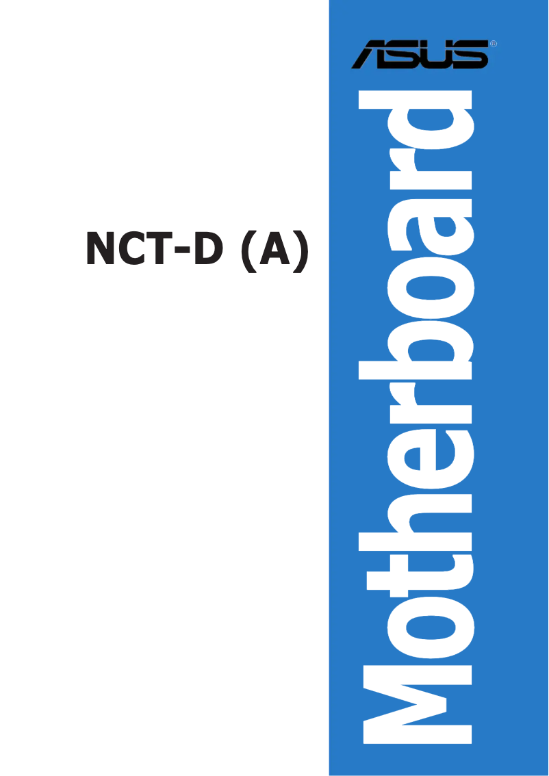 Page 1 de la notice Manuel utilisateur Asus NCT-DA