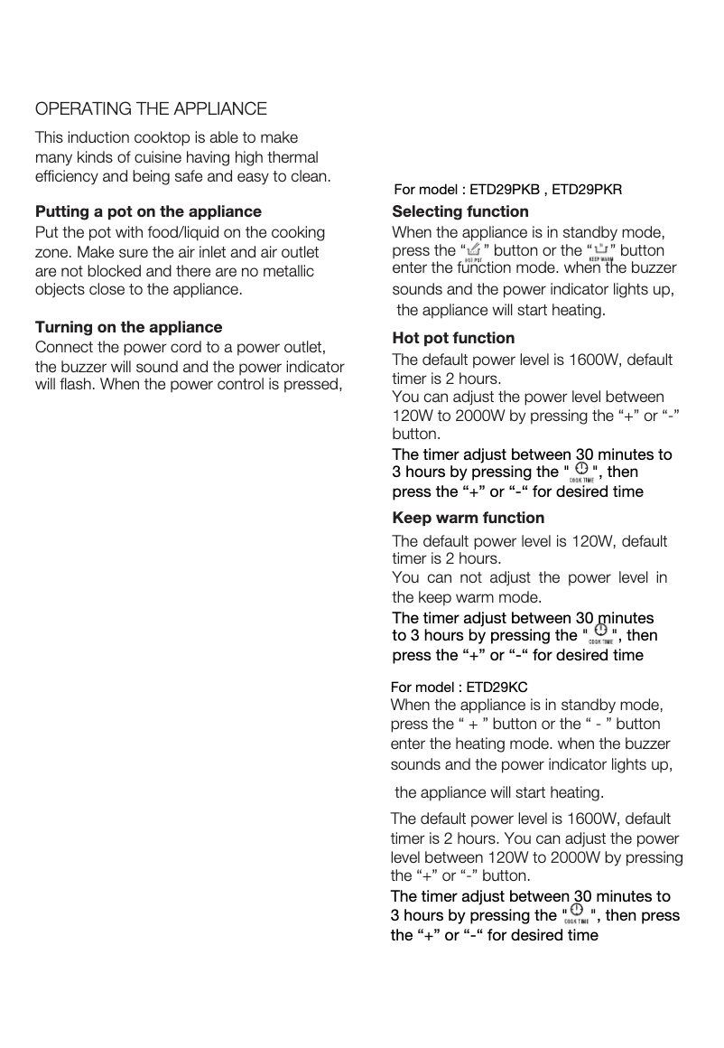 Page 1 de la notice Guide d'installation Electrolux ETD29MKC